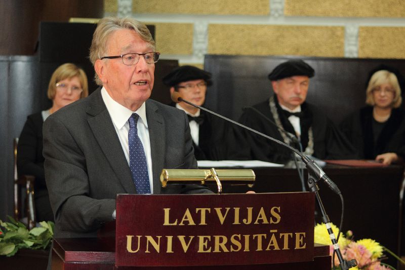 University of Latvia awards Honorary Doctorate to  the President of EFNIL Gerhard Stickel